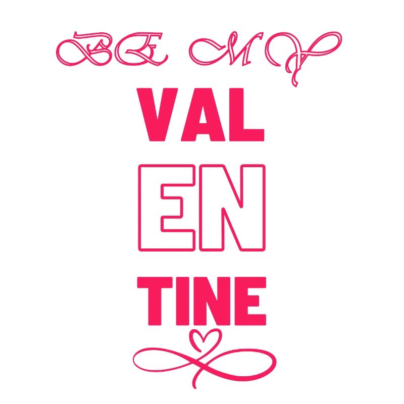 Conception élégante de la typographie de la Saint-Valentin