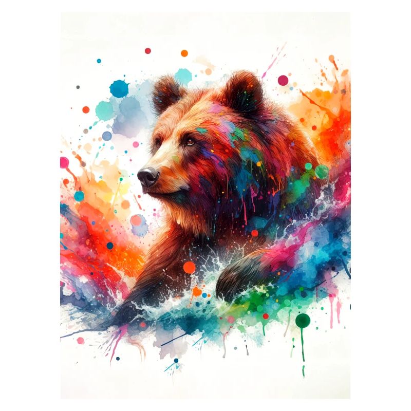 Ours à l’aquarelle