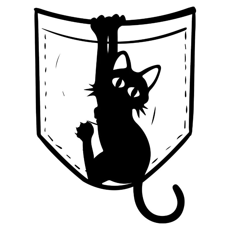 Drôle de chat dans le sac – design parfait pour
