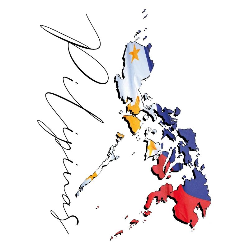 Philippines Flag in the Philippines Map PH