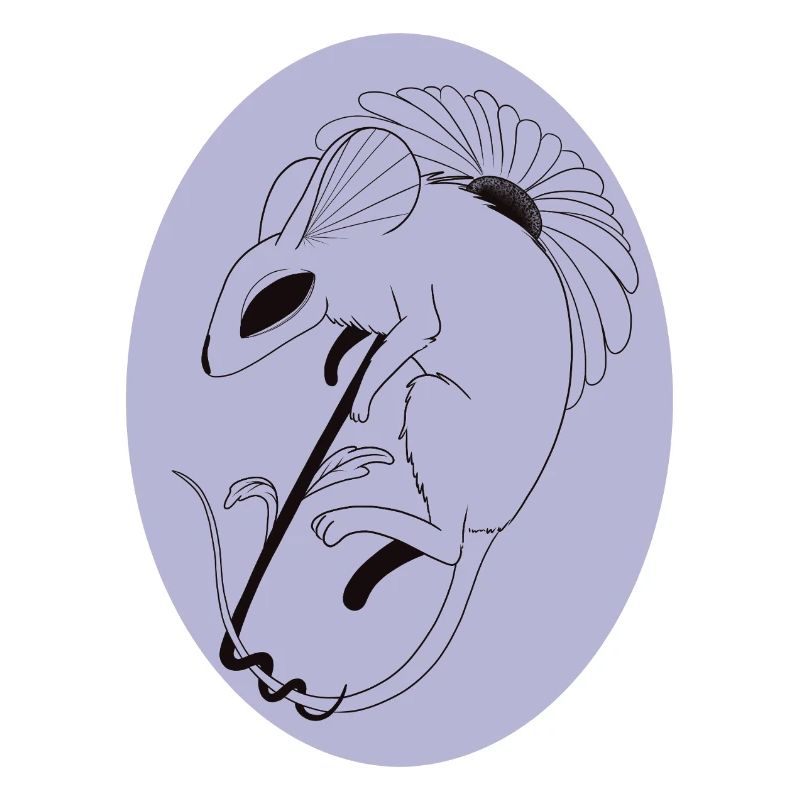 Maus mit Blume