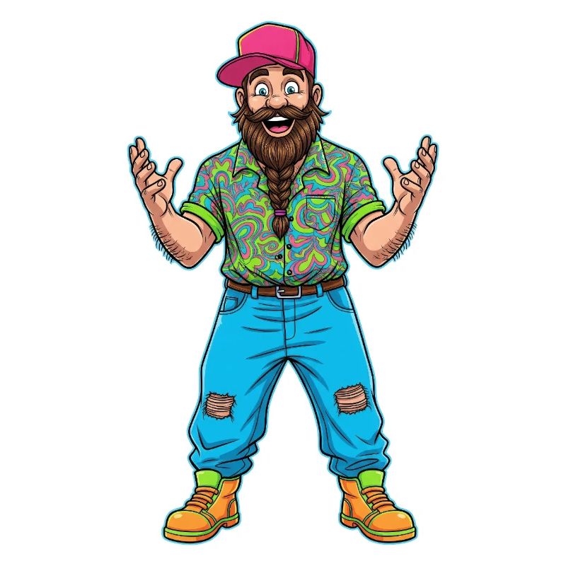 Fröhlicher Trucker Typ: Bart & Style pur!