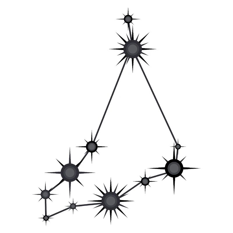 Steinbock Sternbild Sternzeichen Schwarz & Grau