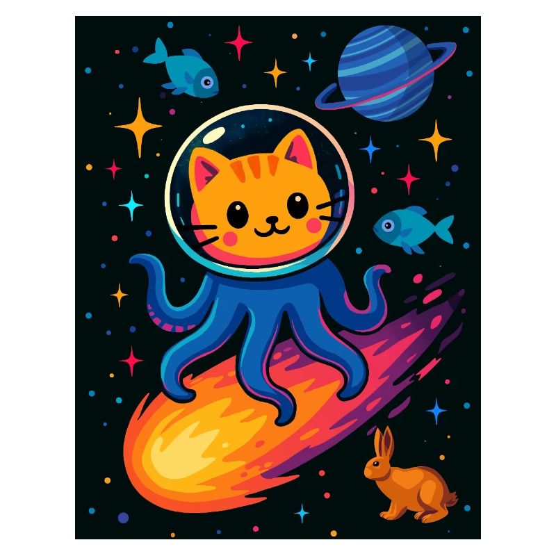 Cosmic Cat Octopus Abenteuer