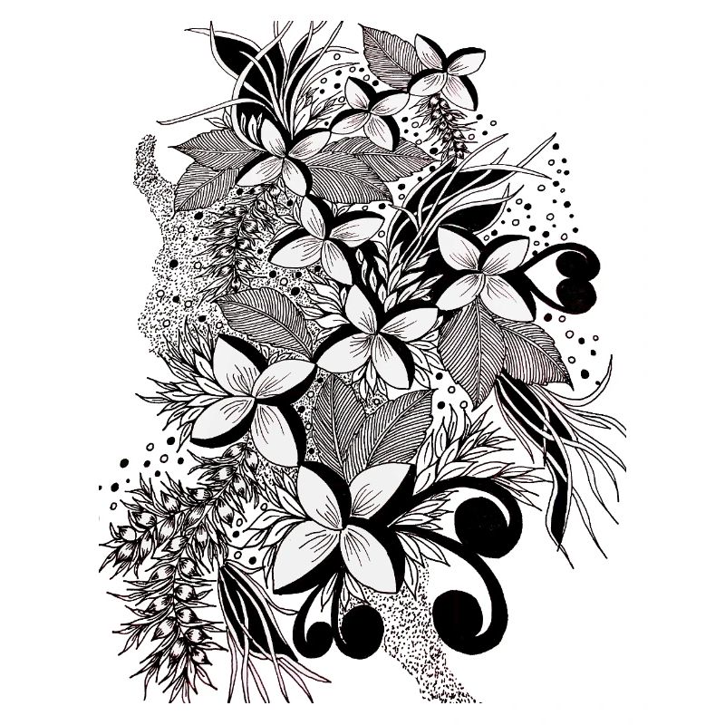 Lignes de fleurs monochromes