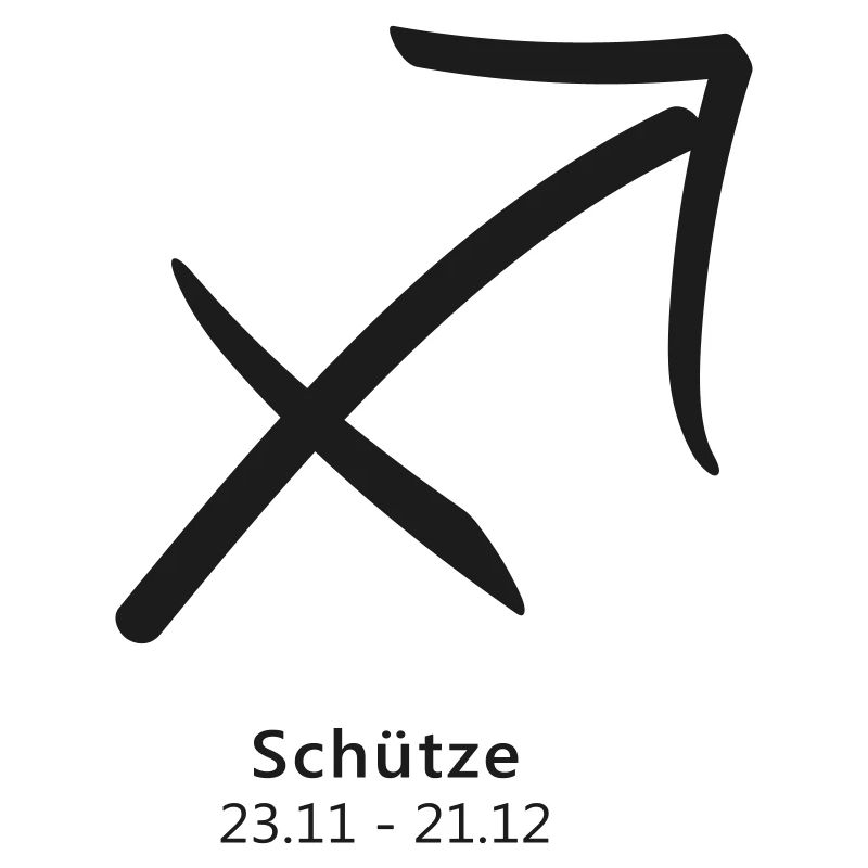 Schütze Bogen Pfeil Symbol Sternzeichen