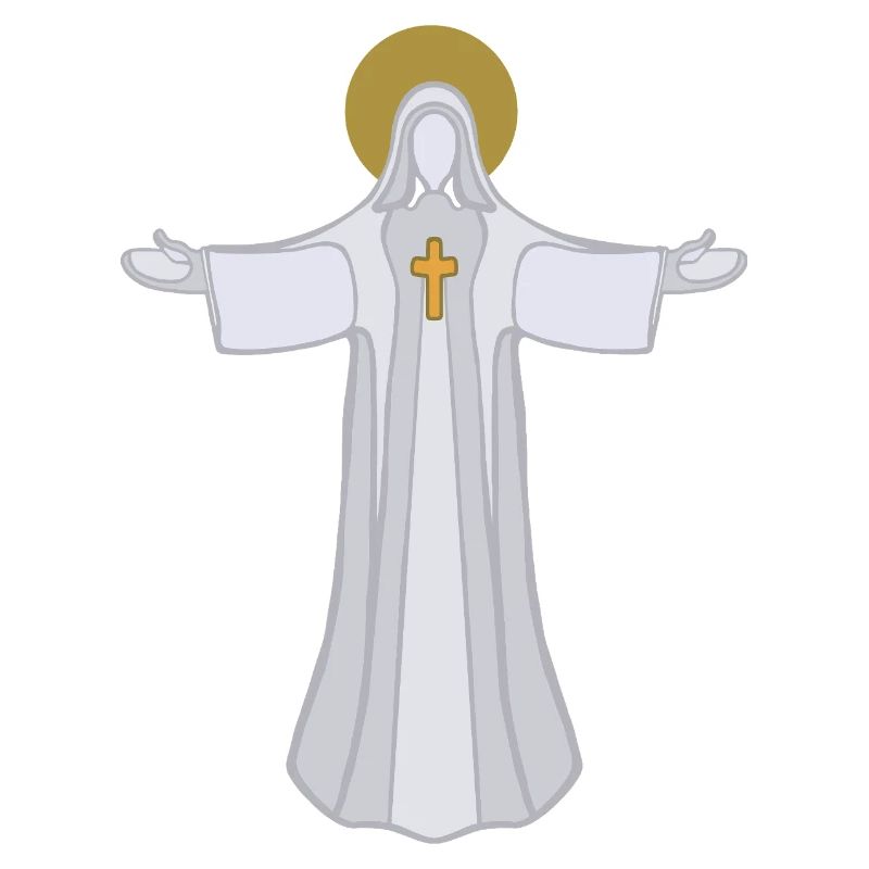 Saint Auréole Jésus à bras ouverts