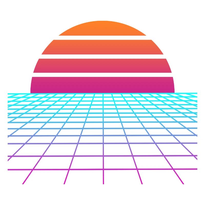 Synthwave Sunset. Maler Gift