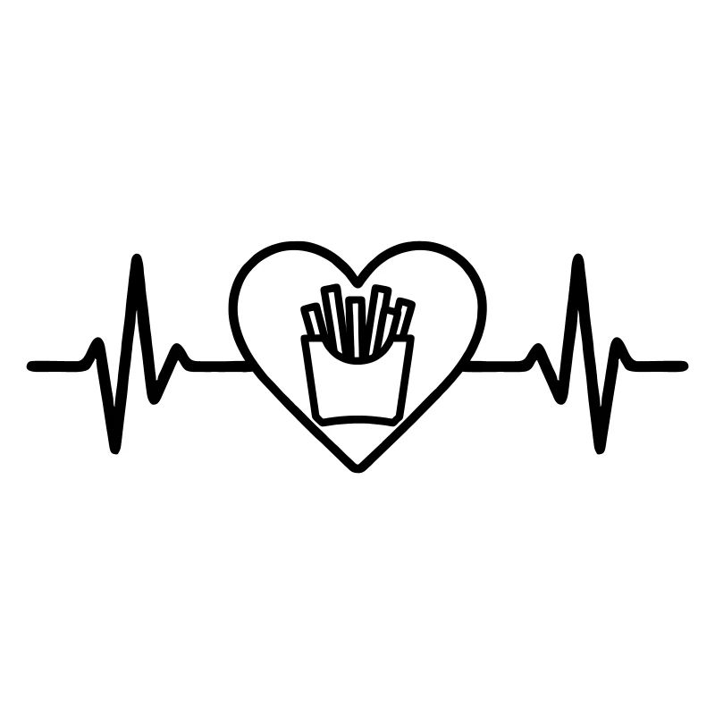 Frites Coeur Restauration rapide Collation