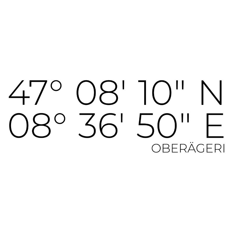 Coordinates Oberägeri Zug Switzerland
