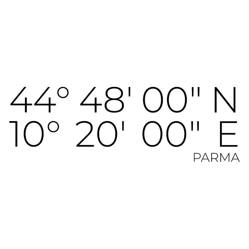 Coordinates Parma, Italy