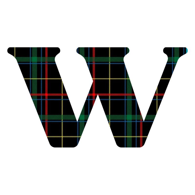Monogramm mit schottischem Tartan