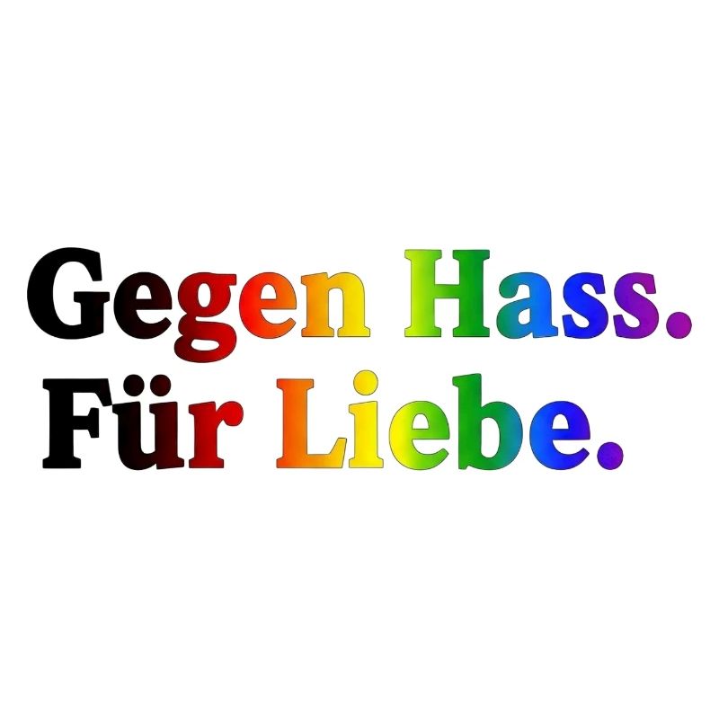 Against hate, for love – rainbow