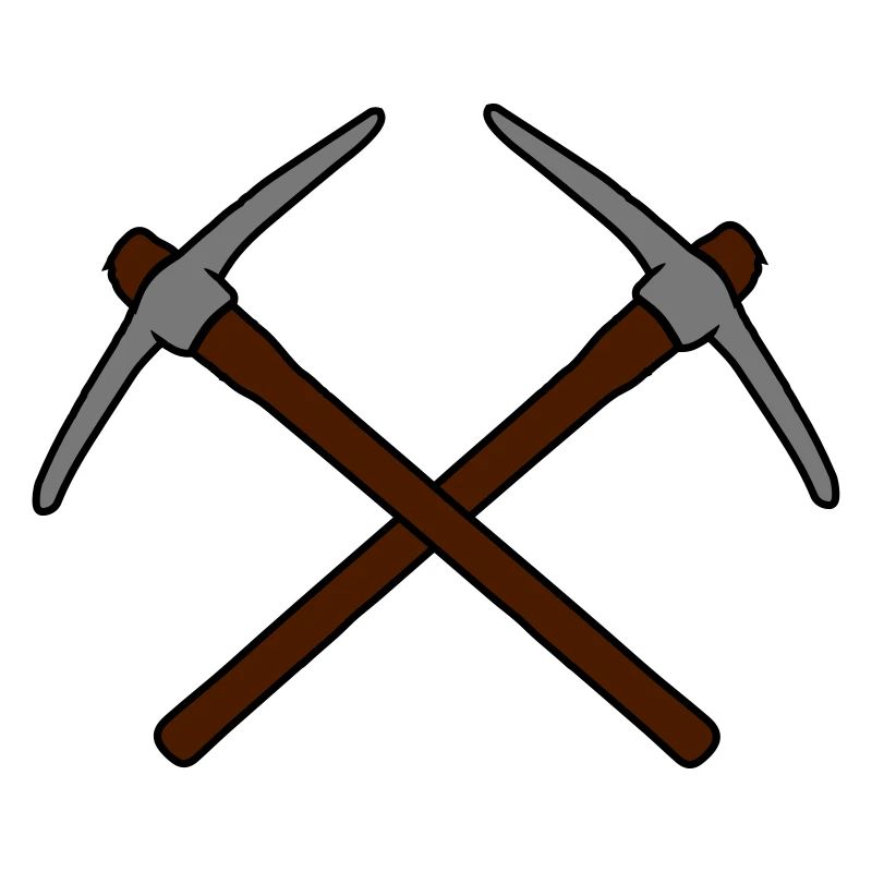 2 cross logo pickaxe pickaxe mining mining hammer