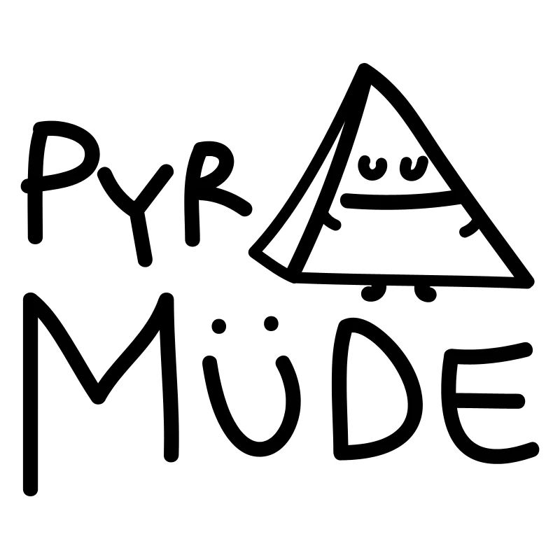 Lustige müde Pyramide