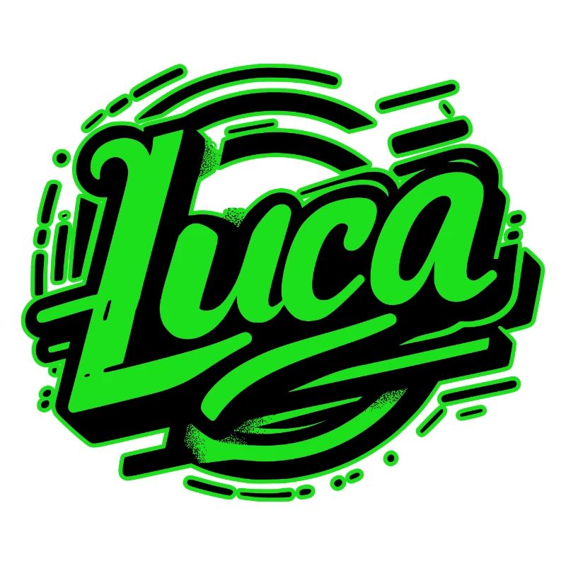 Luca Nom Graffiti vert