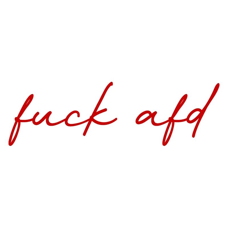 Protest lettering against AfD