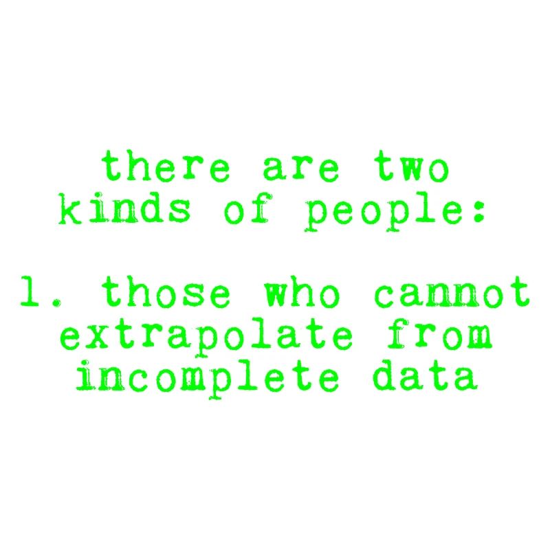 Those Who Cannot Extrapolate From Incomplete Data4
