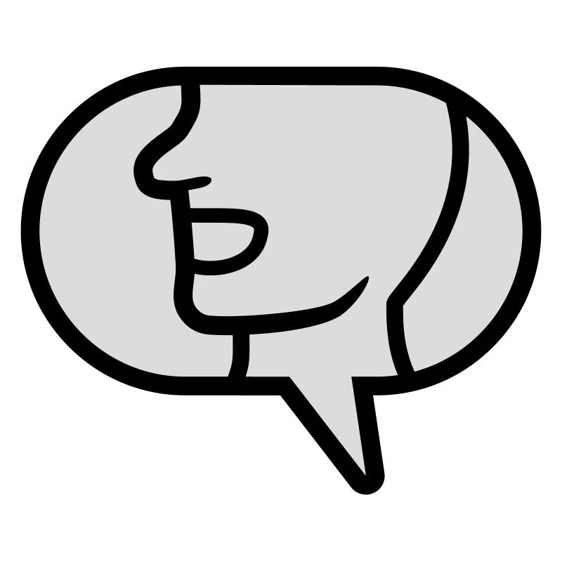 Communicate icon talk speech bubble