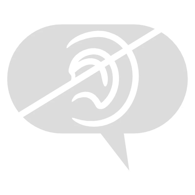 Symbole d’écoute interdit Bulle de discours