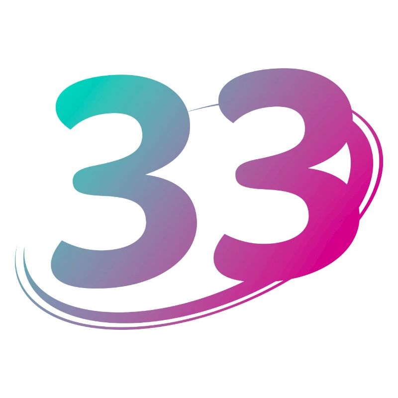 Numéro 33 multicolore