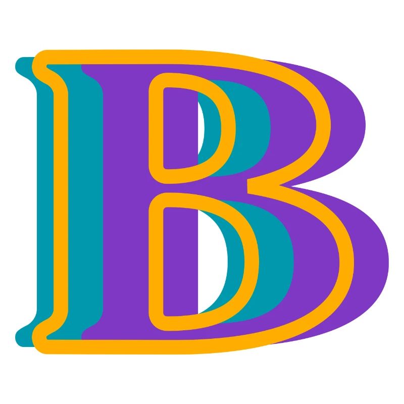 Mehrfarbiger Buchstabe b - originelle Geschenkidee