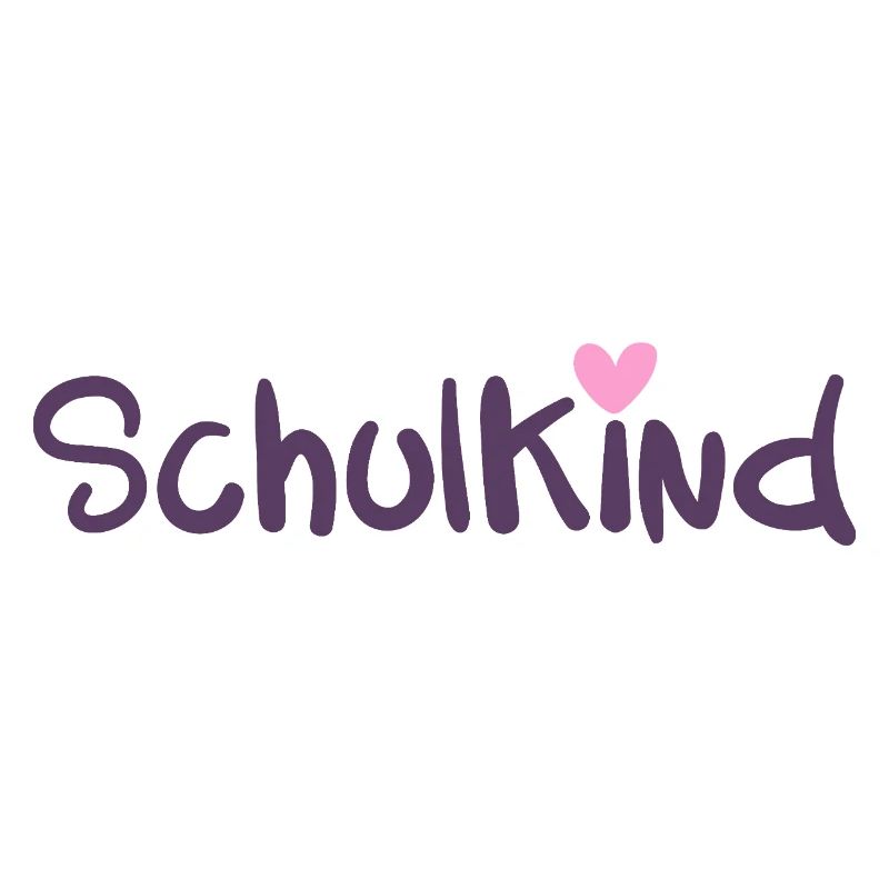 SCHULKIND mit rosa Herz EINSCHULUNG SCHULSTART
