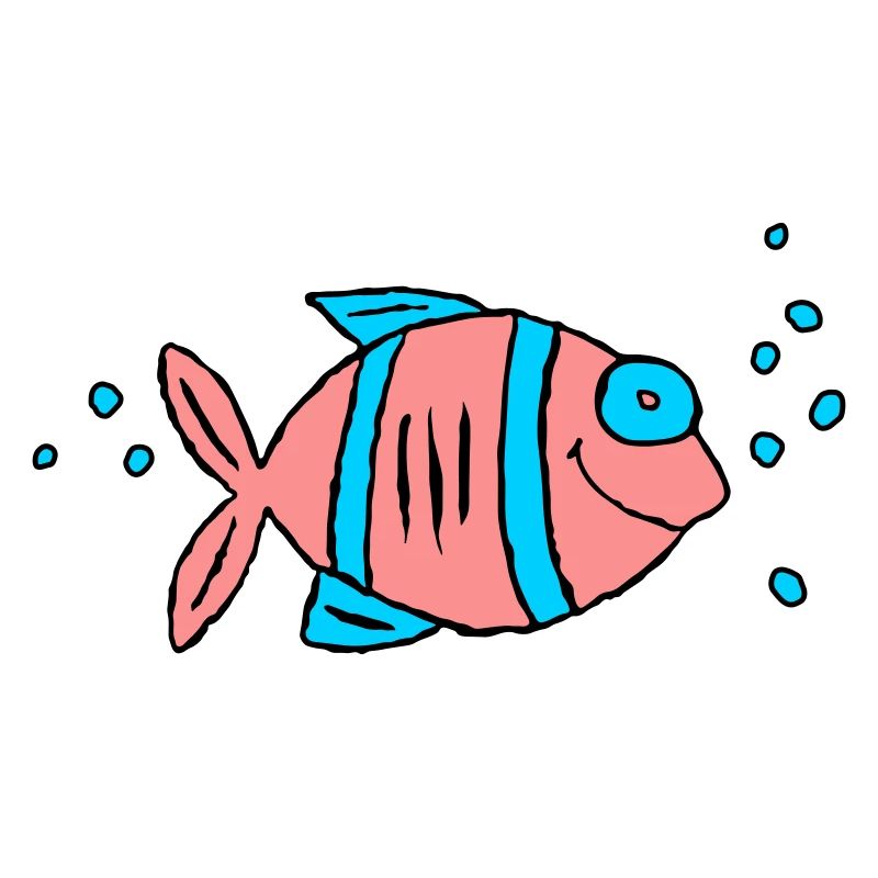 Poisson Cichlide Eau Mer Graffiti Dessin