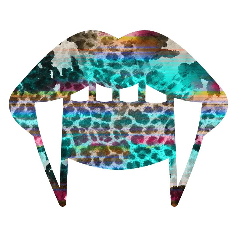 Groovy Vampirelips Léopard turquoise