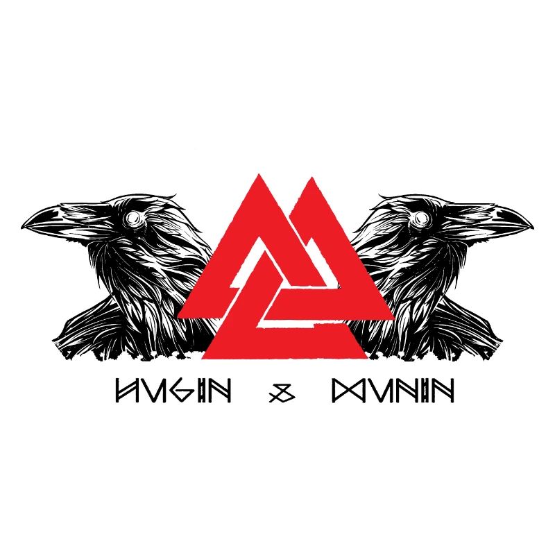 Hugin & Munin Vikings Corbeaux d’Odin Design celtique