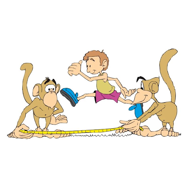 Monkeys in athletic competition