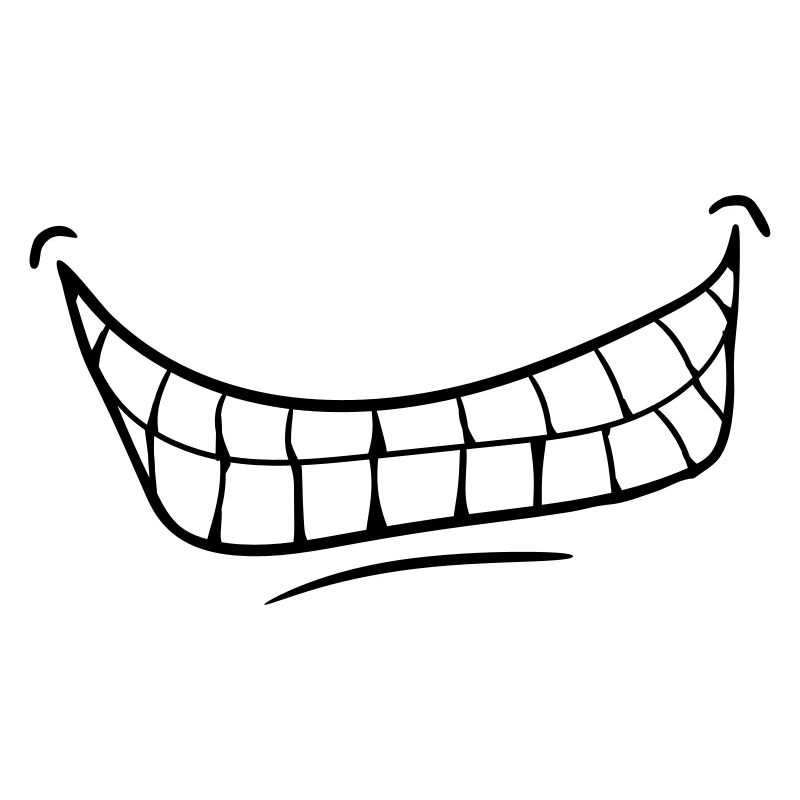 Grinning Evil Horror Mouth Smile Comic Teeth