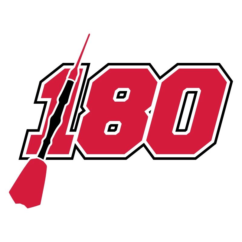 frapper 180 points logo silhouette dart flèche dart