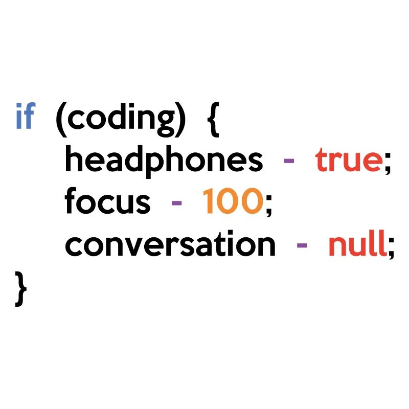 If Coding Headphones 100% Software Developer Progr