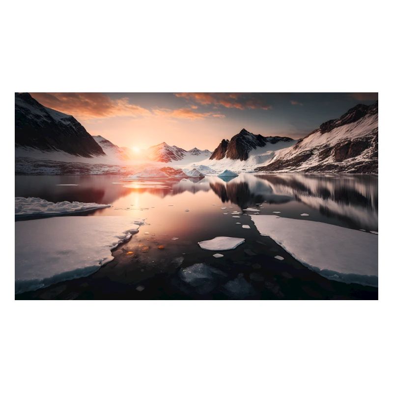 Snow-capped mountain, generative AI