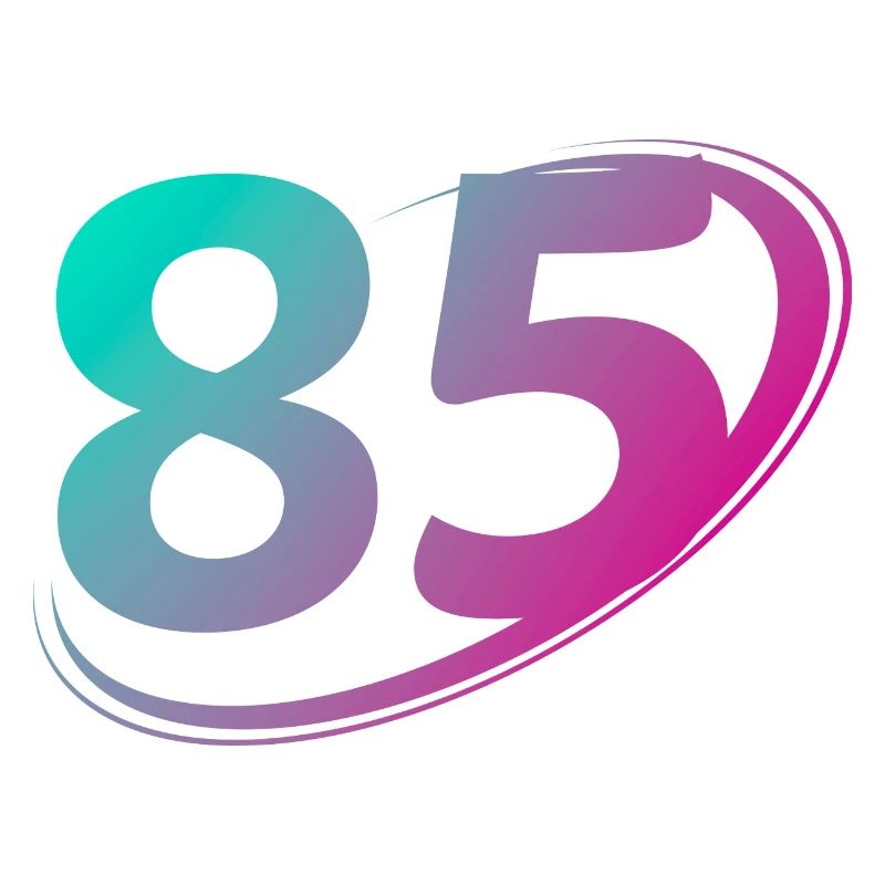 Numéro 85 multicolore