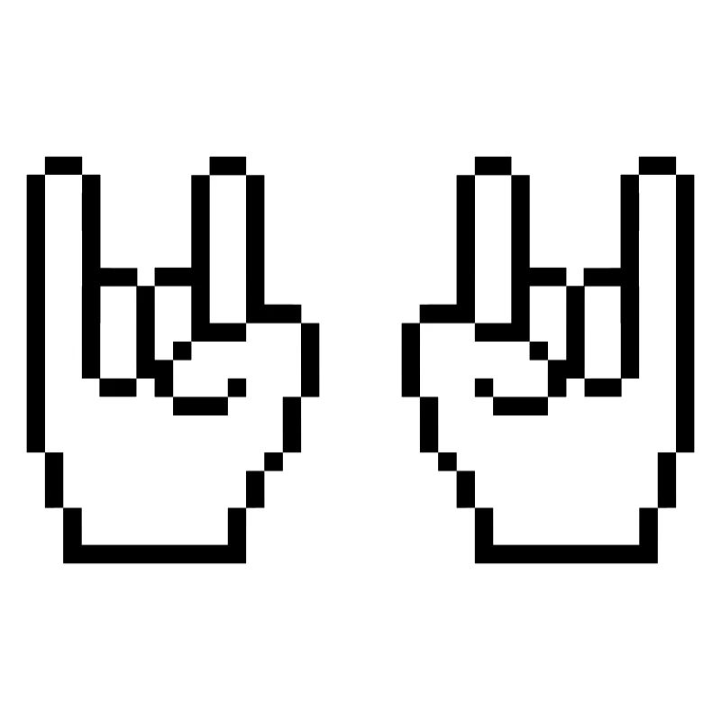 Rock Pixel Hands