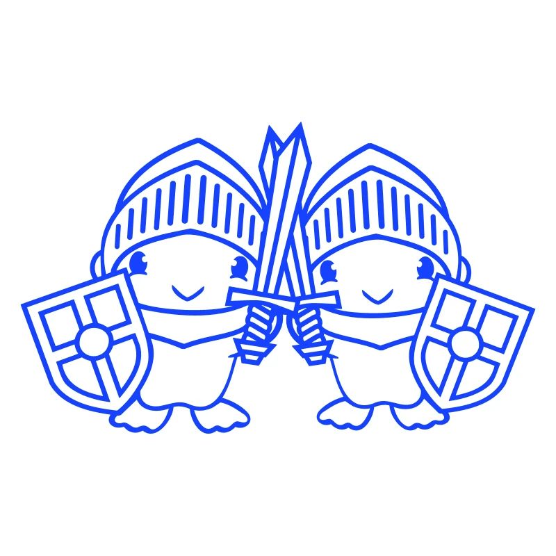 2 Ducks Knight Armor Sword Shield Helmet Fighter