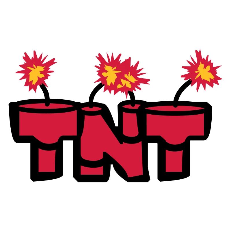 angezuendet text rod boom fire hot tnt dyna