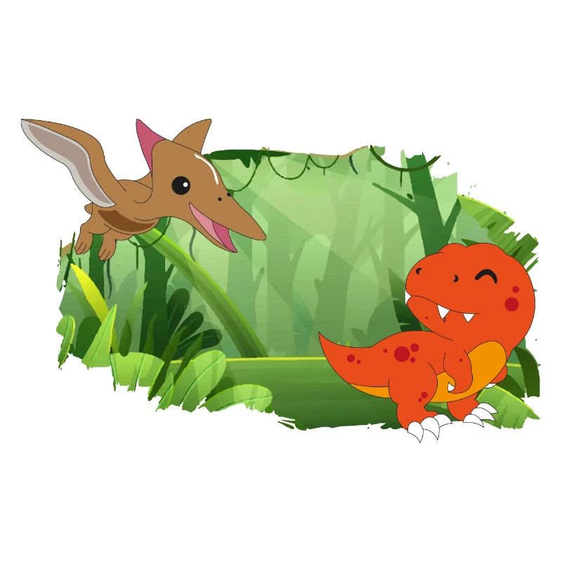 Dinosaurier im Wald