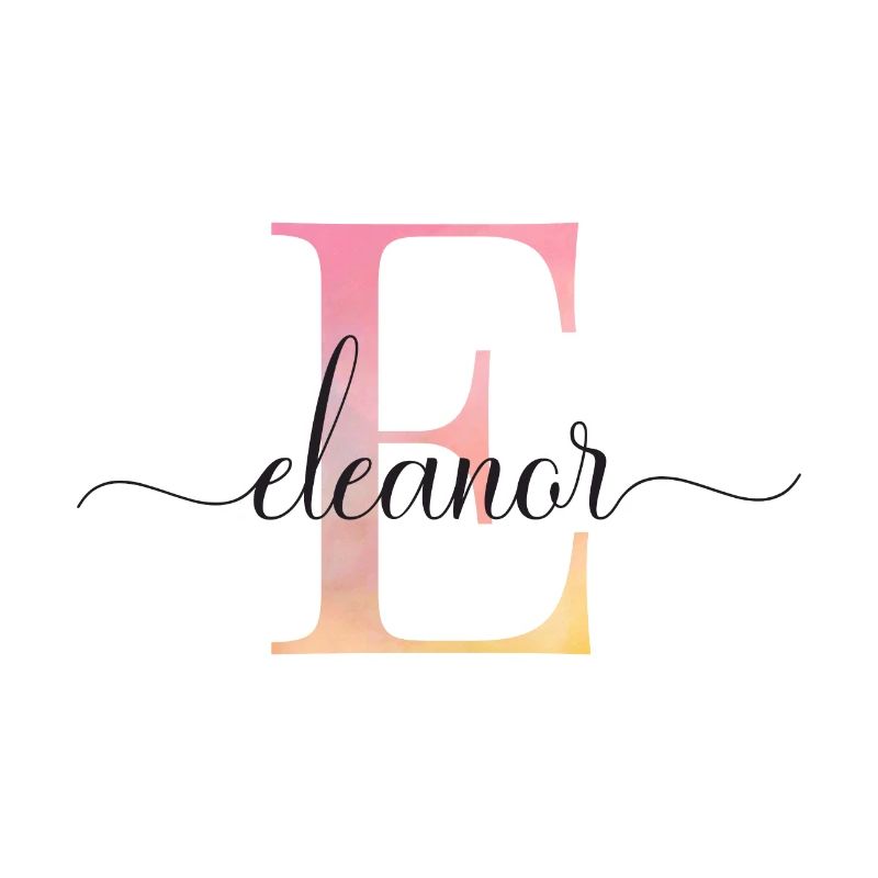 E| Monogramme | Nom | Aliénor |Aquarelle