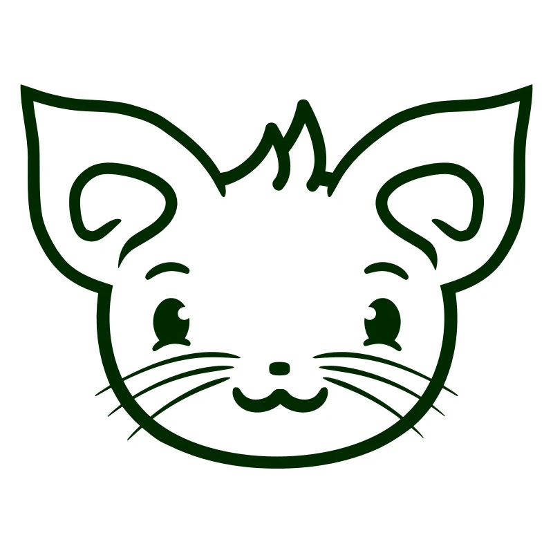 Cute Cat Looks Happy Smiling Kitten Fun