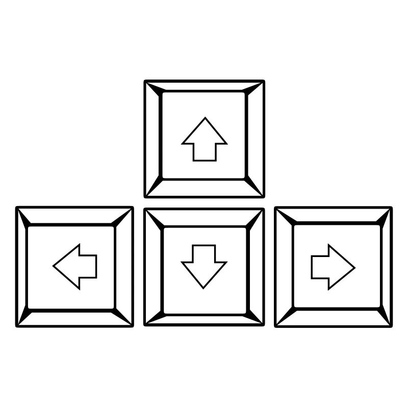 Up Down Left Right Keyboard Buttons (Keys)