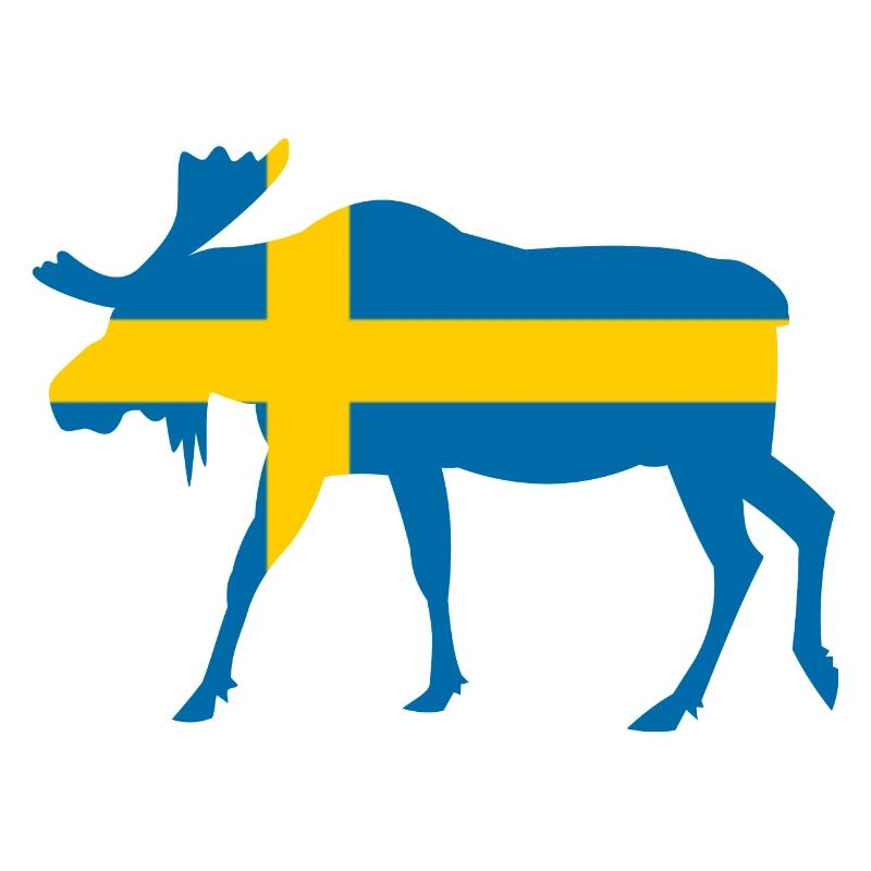Elk Suède Drapeau Vacances