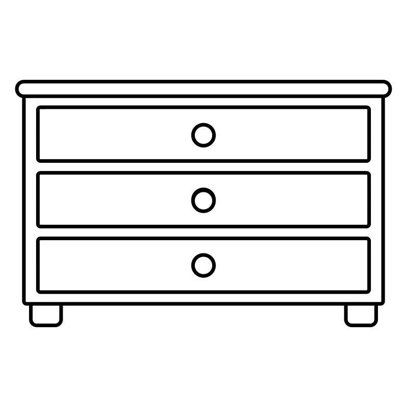 Möbelstück Schubladen Kommode Design