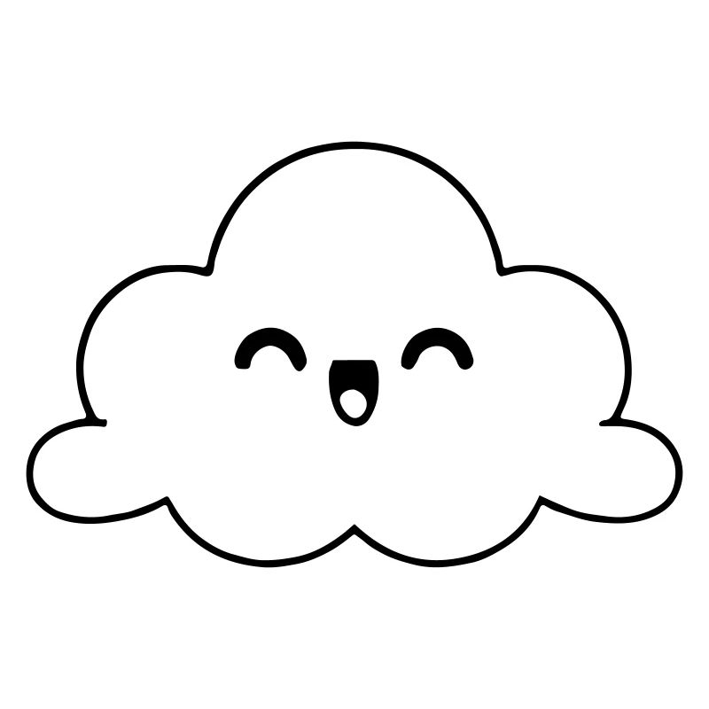 Sweet cloud with face Sweet cloud vector