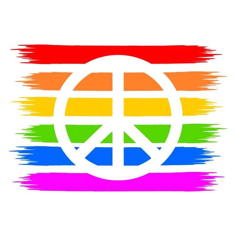 Peace Peacezeichen auf Regenbogenfahne regenbogen