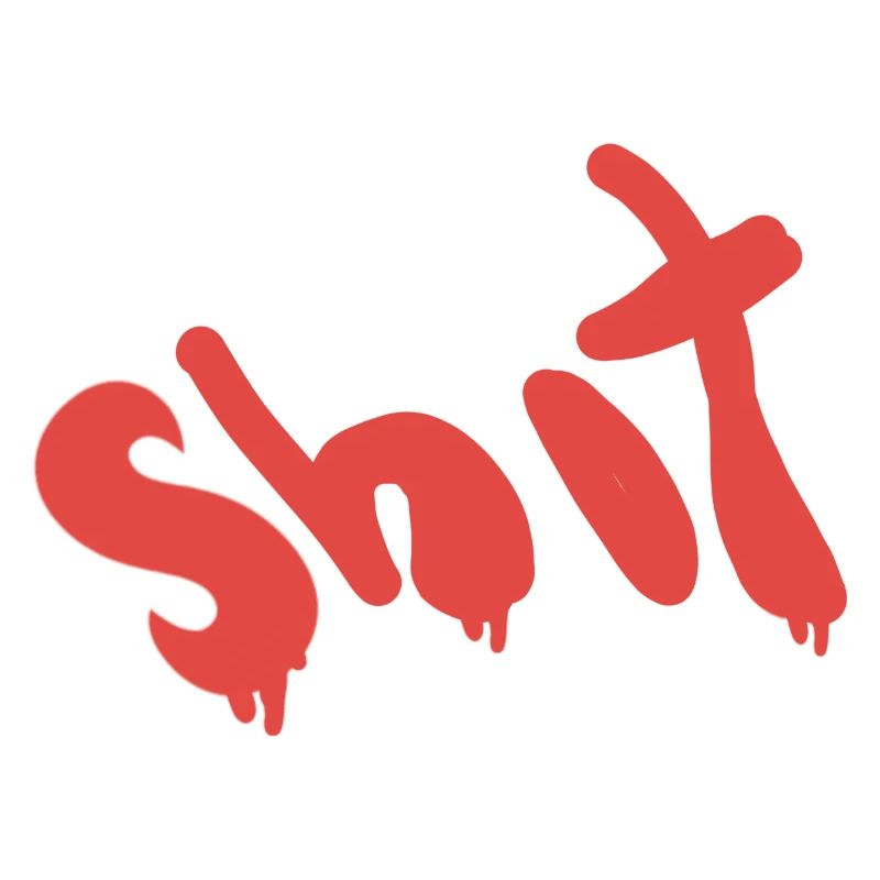 Scheisse text in rot