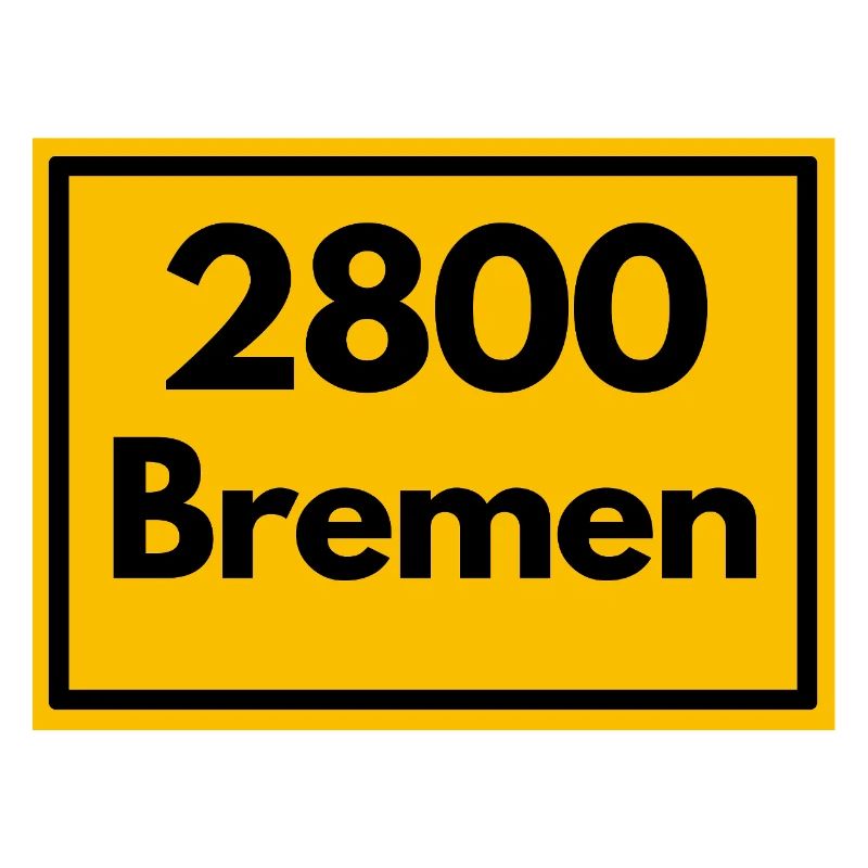 Panneau de lieu - puis rétro ancien code postal 2800 BREMEN