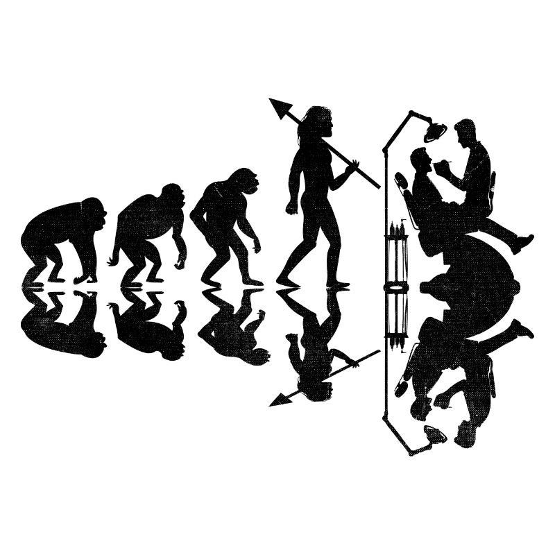 Retro Evolution Dentist Dental Dentistry Dentists